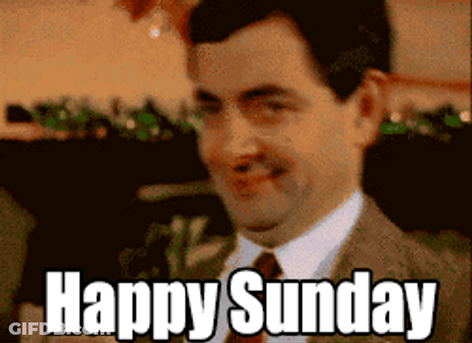 Mr. Bean Happy Sunday Blink GIF