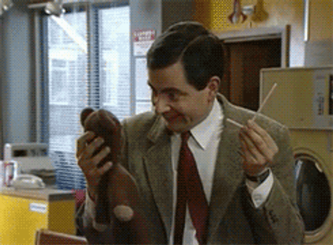 Mr. Bean Laundry GIF