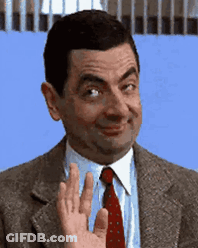 Mr Bean Making Funny Face GIF