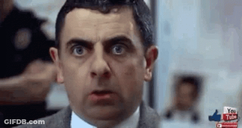 Mr Bean Making Funny Face GIF