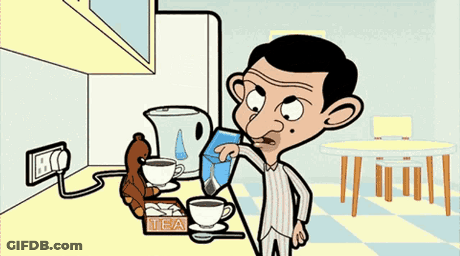 Mr. Bean Milk GIF
