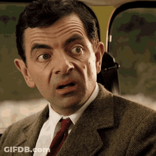 Mr. Bean Nope Expression GIF