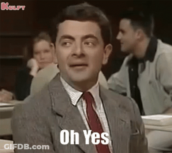 Mr. Bean Oh Yess GIF