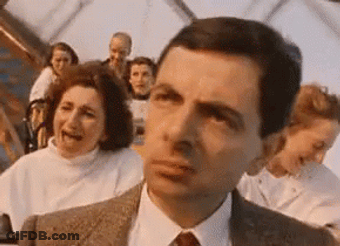 Mr. Bean Roller Coaster GIF