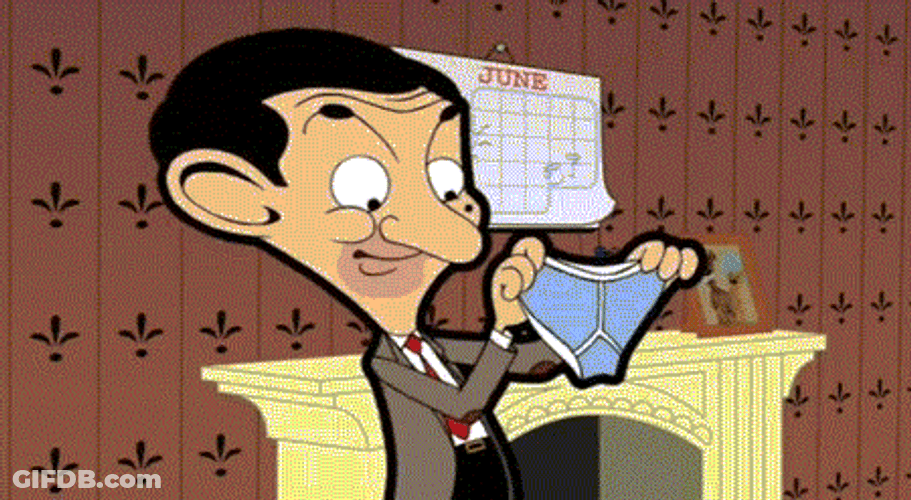 Mr. Bean's Underwear GIF