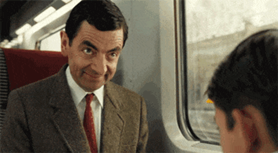 Mr. Bean Teasing Face GIF