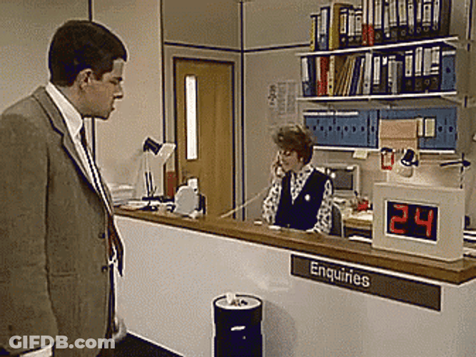 Mr Bean Waiting At The Hospital GIF