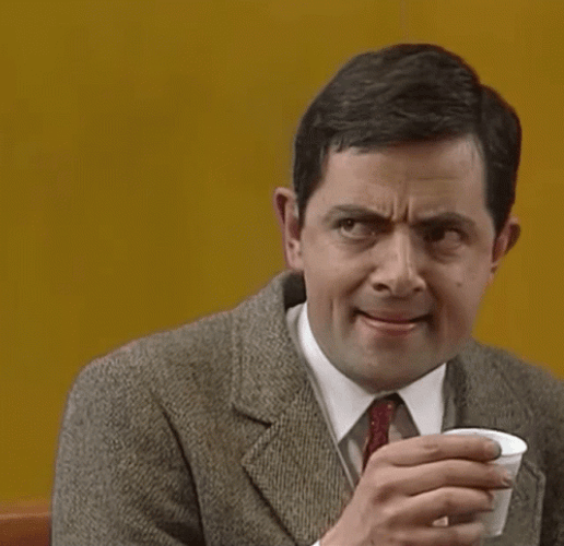 Mr Bean Waiting Curious GIF