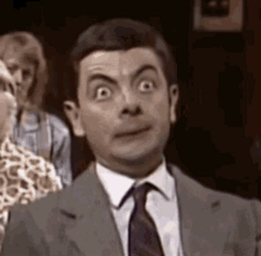 Mr. Bean Wide Eyes GIF
