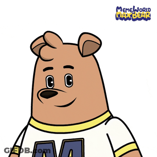 Mr Bear Sticker Good Luck Meme GIF