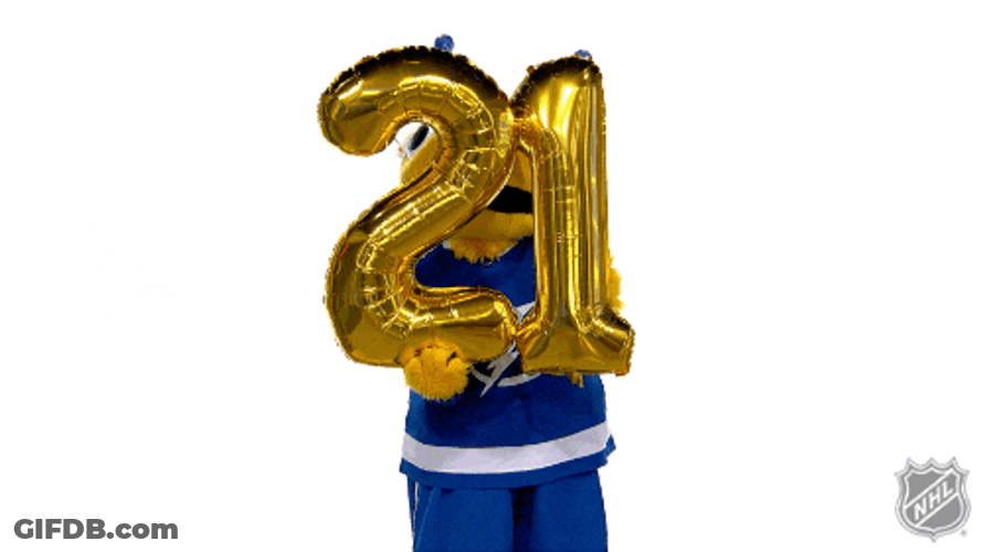 Mr. Bee Has A Number 21 Balloon GIF