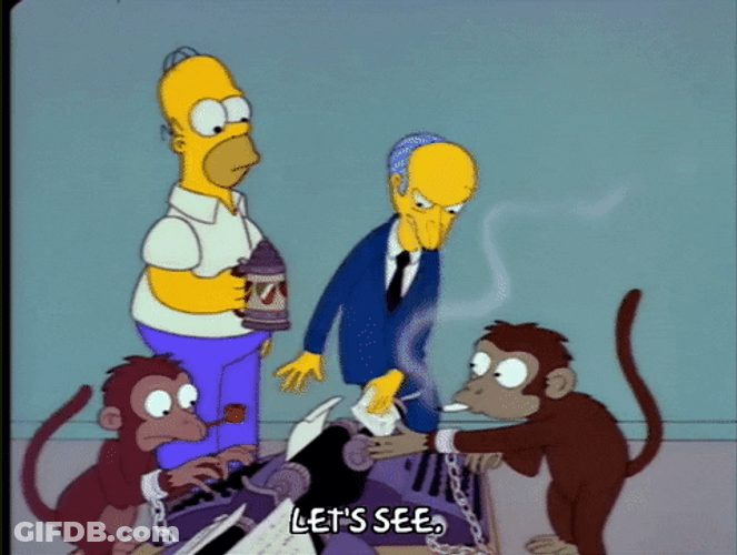 Mr. Buns Read Monkey Typing GIF