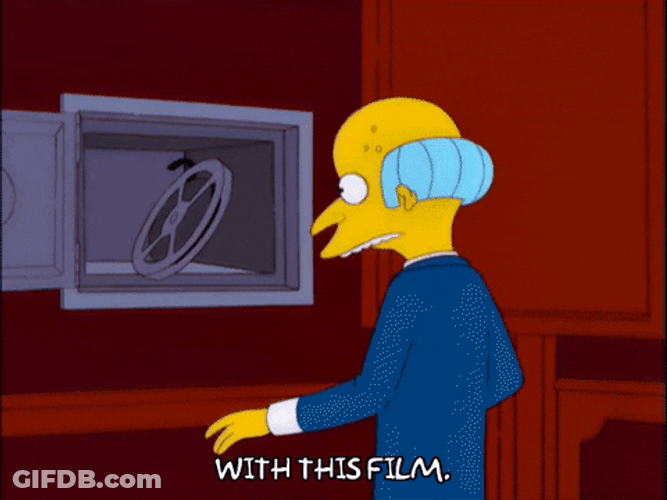 Mr Burns Blowing Dust GIF