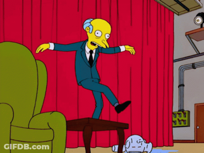 Mr Burns Dancing On Table Top GIF
