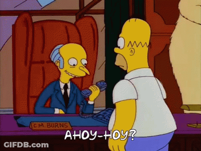 Mr Burns Dismissing Homer Simpson GIF