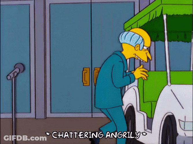 Mr. Burns Driving Golf Cart GIF