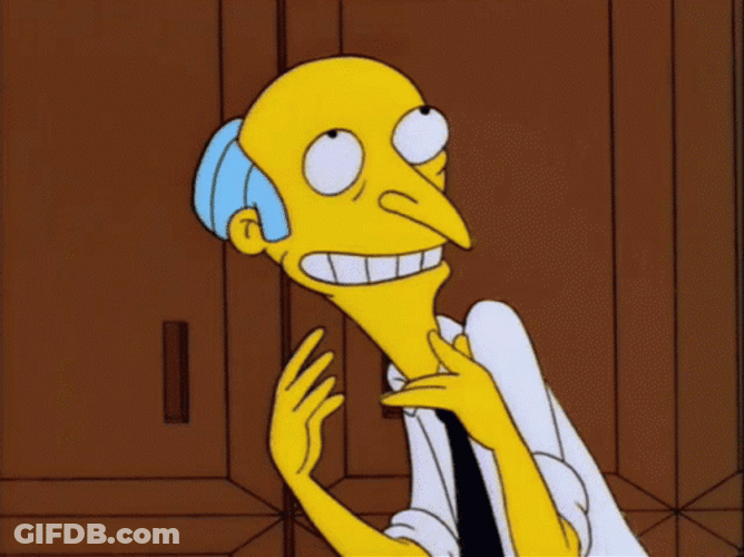 Mr Burns Dubious Smirk The Simpsons GIF