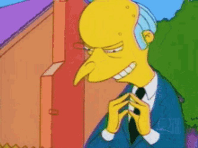 Mr. Burns Excellent Creepily Giggling GIF