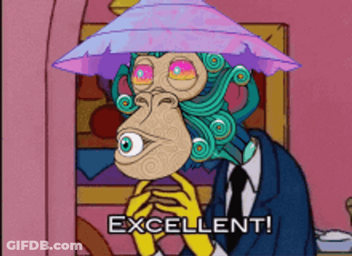 Mr. Burns Excellent With Monkey Look GIF