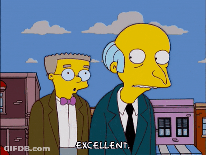 Mr. Burns Excellent With Waylon Smithers GIF