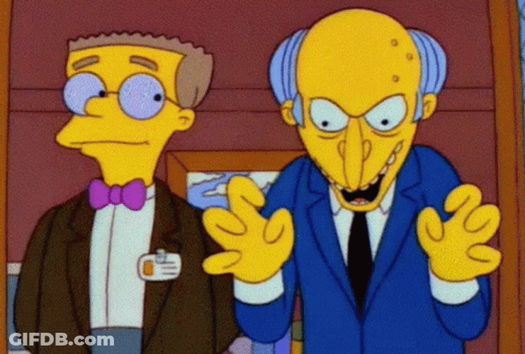 Mr. Burns Frantic Scheme Unfolds GIF