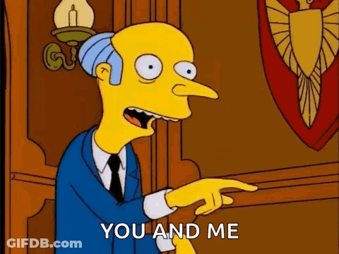 Mr. Burns From The Simpsons Is Pointing At Someone With His Finger . GIF