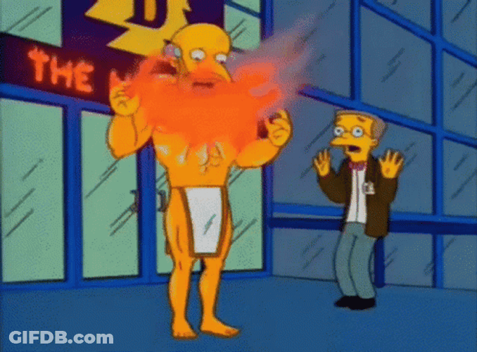 Mr Burns Rescued From Flames GIF