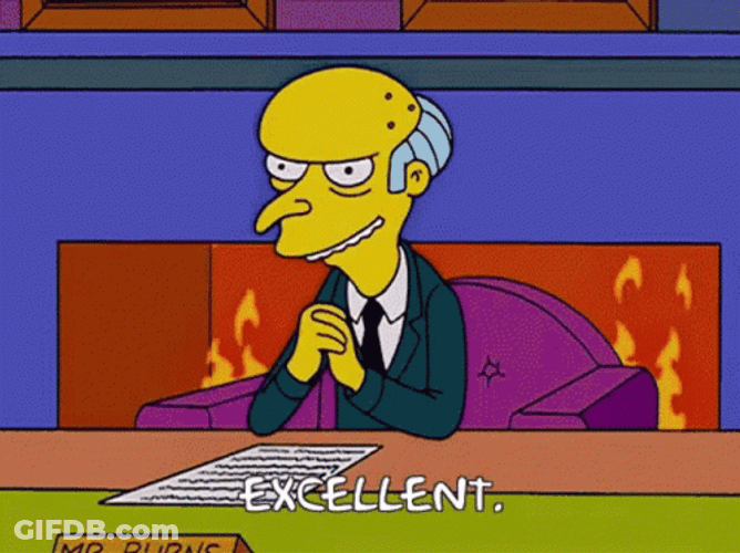 Mr Burns Sinister Smile The Simpsons GIF
