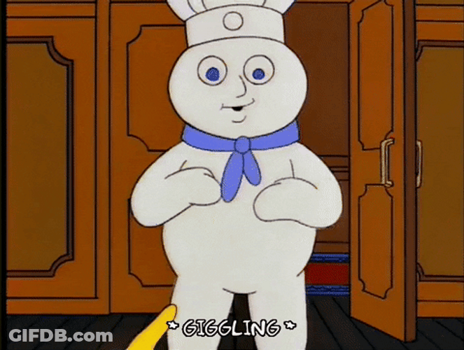 Mr. Burns Tickling Poke Pillsbury Doughboy GIF