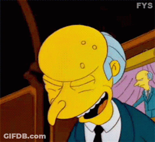Mr Burns Wicked Laugh GIF