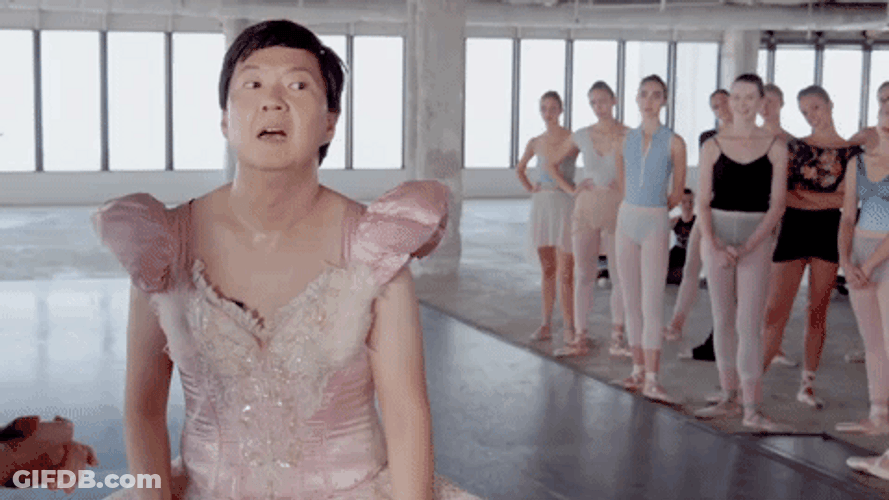 Mr Chow Ken Jeong Wearing Ballerina Outfit GIF