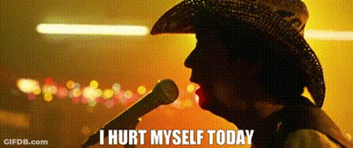 Mr Chow Singing I Hurt Myself Today GIF