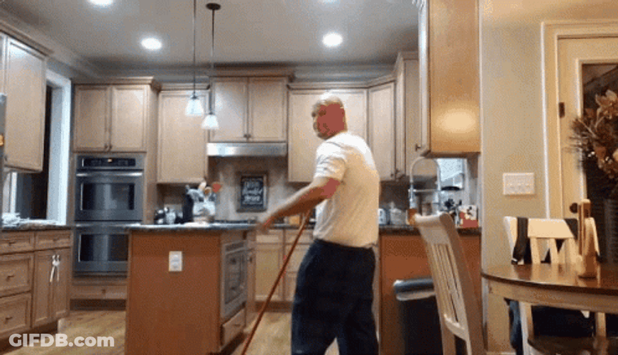 Mr Clean Cleaning Kitchen Meme GIF