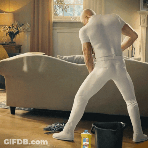 Mr Clean Funny Mopping GIF