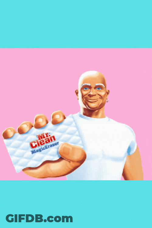 Mr Clean In Colorful Background GIF