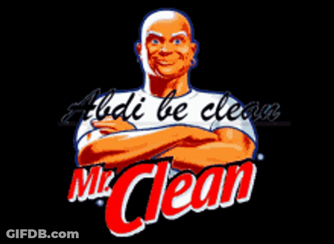 Mr Clean Poser In Black Background GIF