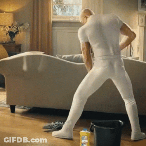 Mr Clean Sweep The Floor GIF