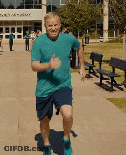 Mr. D Funny Running Fail GIF