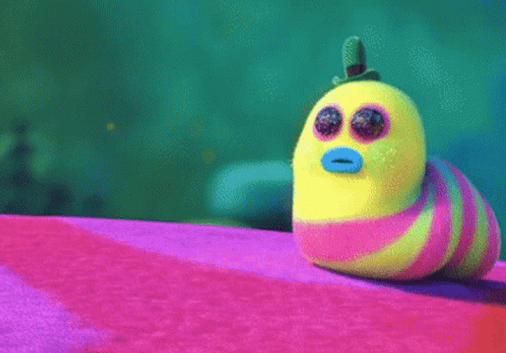 Mr. Dinkles Worm From Trolls GIF