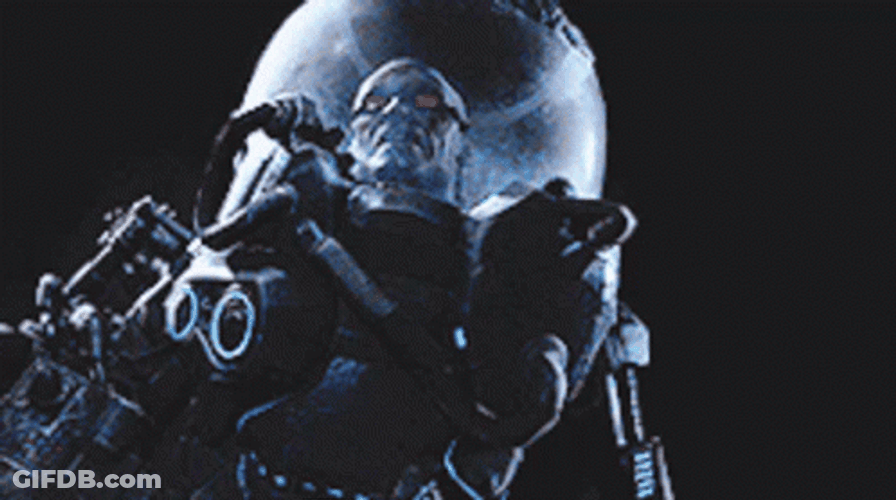 Mr Freeze Scary Red Eyes GIF