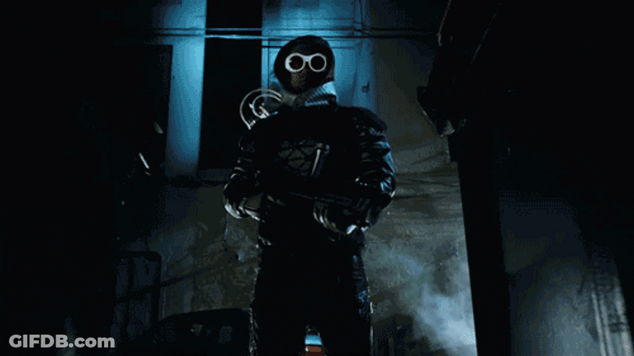 Mr Freeze Shooting Freeze Gun GIF