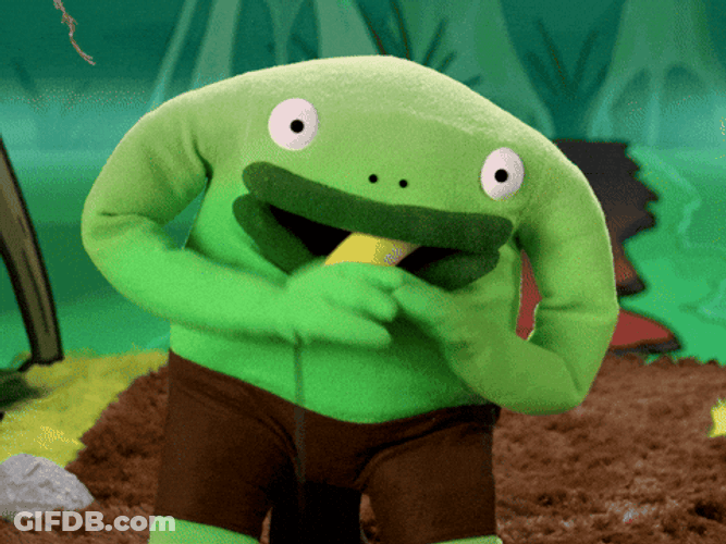 Mr Frog Eat Yellow Food GIF