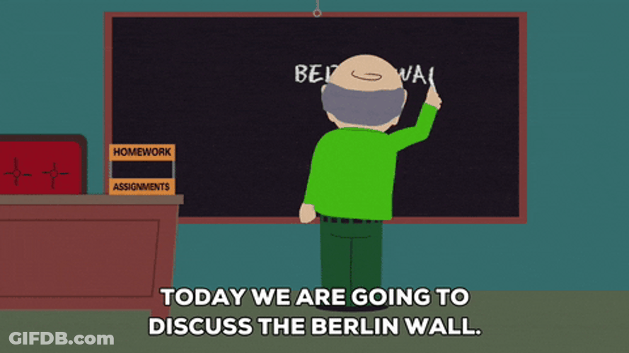 Mr Garrison Discussing Berlin Wall GIF