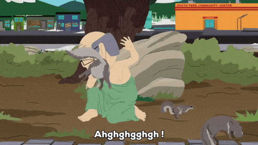 Mr Garrison Getting Hit By Thrown Squirrels GIF