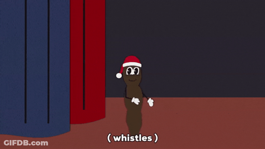 Mr Hankey Giggling Laughing While Standing GIF