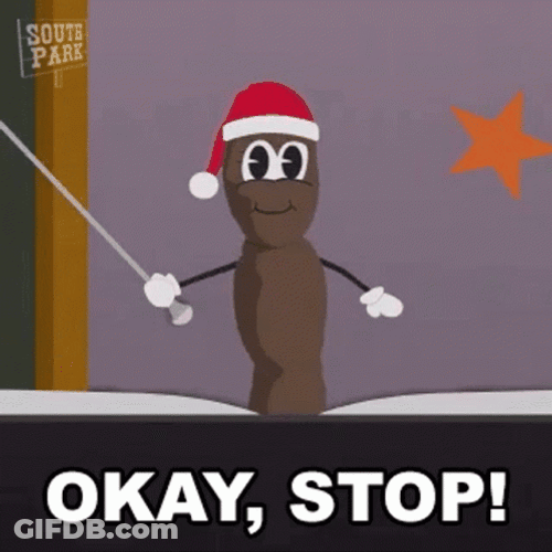 Mr Hankey Happy Holding Stick GIF