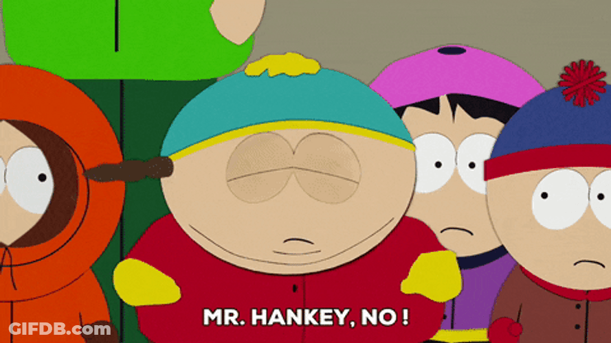 Mr Hankey Kiss Eric Cartman On The Face GIF