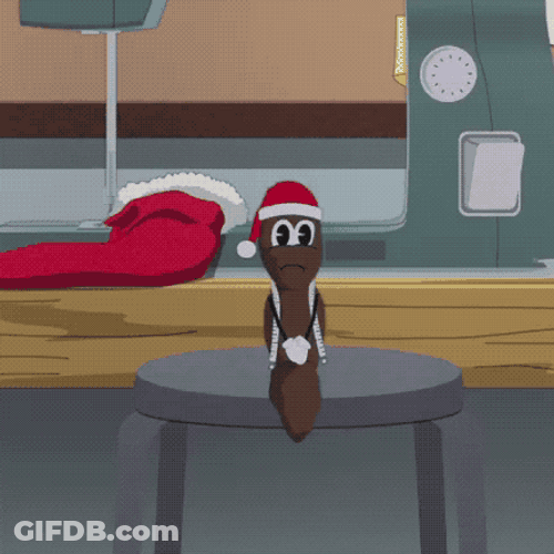 Mr Hankey Seating On The Table GIF