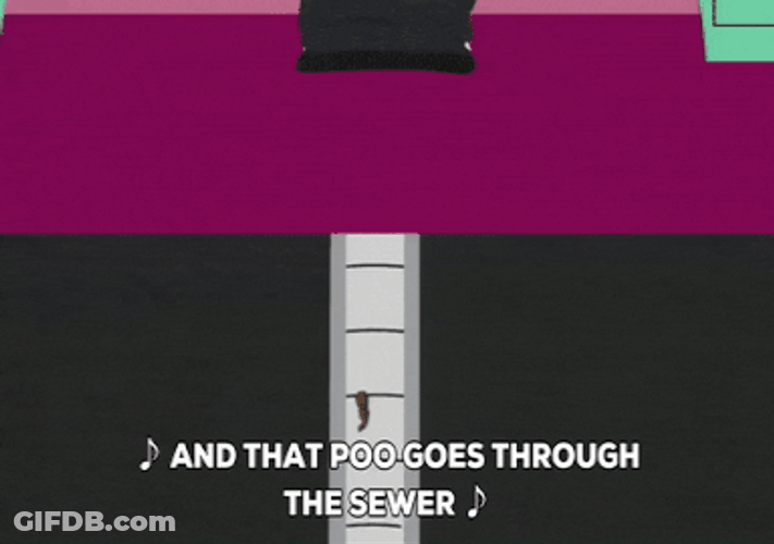 Mr Hankey Sling On The Water Spout GIF