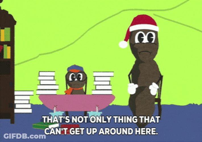 Mr Hankey Talking While Standing GIF